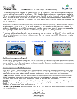 Single-Stream Recycling comes to Pflugerville