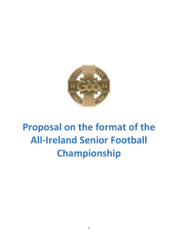 Proposal on the format of the All