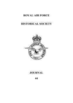 ROYAL AIR FORCE HISTORICAL SOCIETY JOURNAL 44