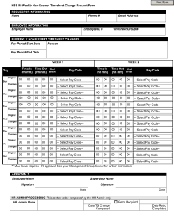 HBS Bi-Weekly Non-Exempt Timesheet Change Request Form