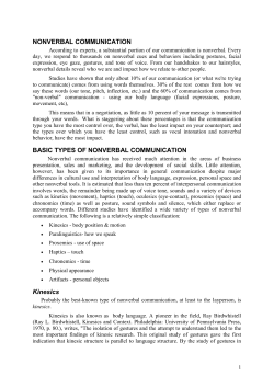 NONVERBAL COMMUNICATION
