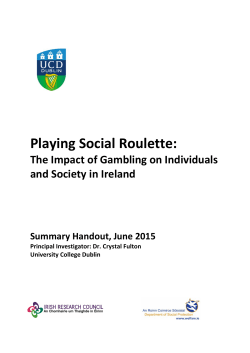 Playing Social Roulette - University College Dublin