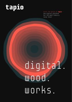 Enter the world of tapio &ndash; the digital platform for the wood industry