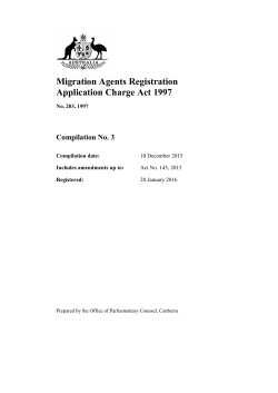 Migration Agents Registration Application Charge Act 1997