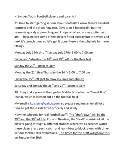 It`s time to start getting serious about football! I know there`s baseball to