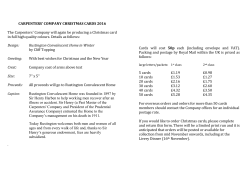 2001 christmas cards - Carpenters` Company