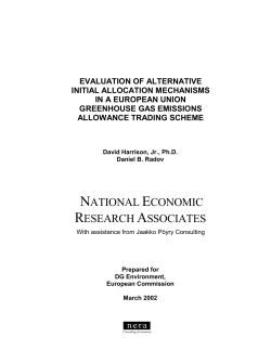 evaluation of alternative initial allocation mechanisms in a european