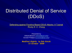 Distributed Denial of Service (DDoS)