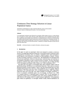 Continuous-time strategy selection in linear population games