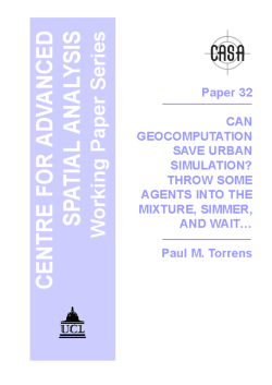 Can geocomputation save urban siumlation? Throw some agents int