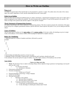 How to Write an Outline for "My Community"