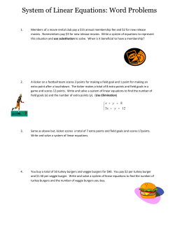 System of Linear Equations: Word Problems 1. Members of a movie