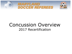 2017 Concussion Overview Recertification Clinic