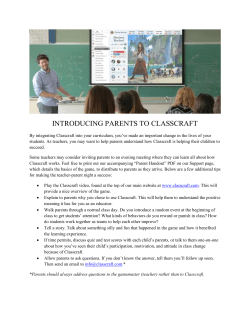 Parent Meeting Outline