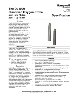 The DL5000 Dissolved Oxygen Probe Specification