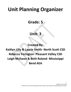 Unit 3 UPO - Mississippi Bend AEA