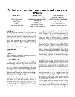 But that was in another country: agents and intercultural empathy