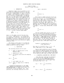 sequential sample selection methods