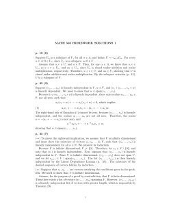 MATH 550 HOMEWORK SOLUTIONS 1 p. 19 (8) Suppose U&alpha; is a