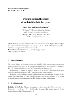Decomposition theorems of an intuitionistic fuzzy set