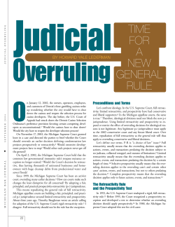 Judicial Overruling: Time for a new general rule