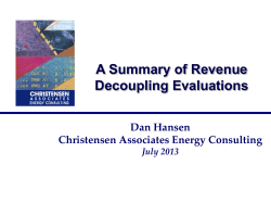 An Overview of Revenue Decoupling Mechanisms