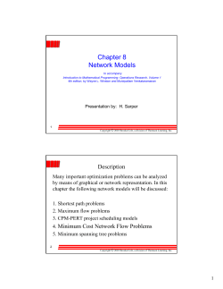 Chapter 8 Network Models