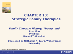 Strategic Family Therapies