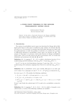A fixed point theorem in the Menger probabilistic metric space