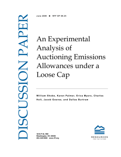 An Experimental Analysis of Auctioning Emissions Allowances