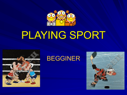 PLAYING SPORT