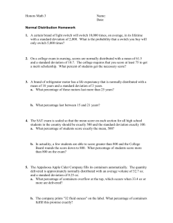 2. On a college exam in nursing, scores are normally distributed with