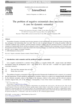 The Problem of Negative Existentials Does Not Exist: A Case For