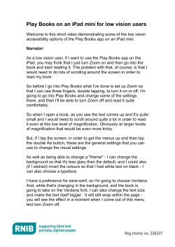 Play Books on an iPad mini for low vision readers