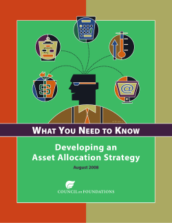 Developing an Asset Allocation Strategy