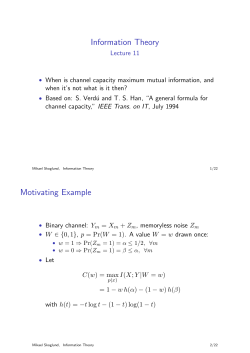 Information Theory Motivating Example