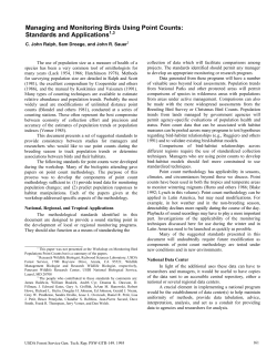 Managing and Monitoring Birds Using Point Counts