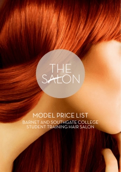 model price list - Barnet and Southgate College