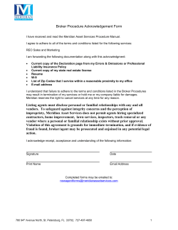 Broker Procedures - Meridian Asset Services