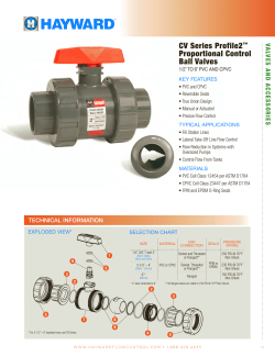 CV Series Profile2&trade; Proportional Control Ball Valves