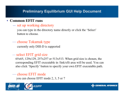 Preliminary Equilibrium GUI Help Document &bull; Common EFIT runs