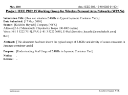 Real use situation 2.4GHｚ in Typical Japanese Container Yards
