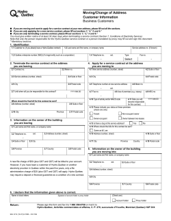 963-1213 Moving/Change of Addresse