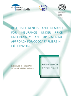 Risk preferences and demand for insurance under price