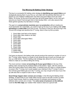 The Winning 8U Batting Order Strategy