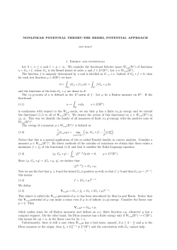 α ≤ n and 1 < p < ∞. We