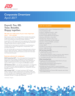 Corporate Overview April 2017