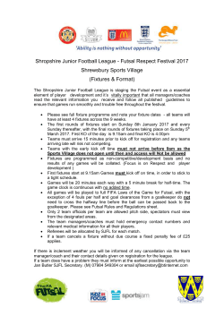 futsal format - Shropshire Junior Football League
