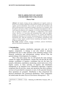 THE ELABORATION OF LOGISTIC AND DISTRIBUTION