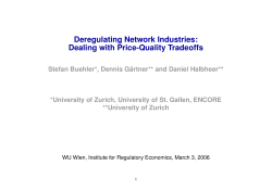 Deregulating Network Industries: Dealing with Price